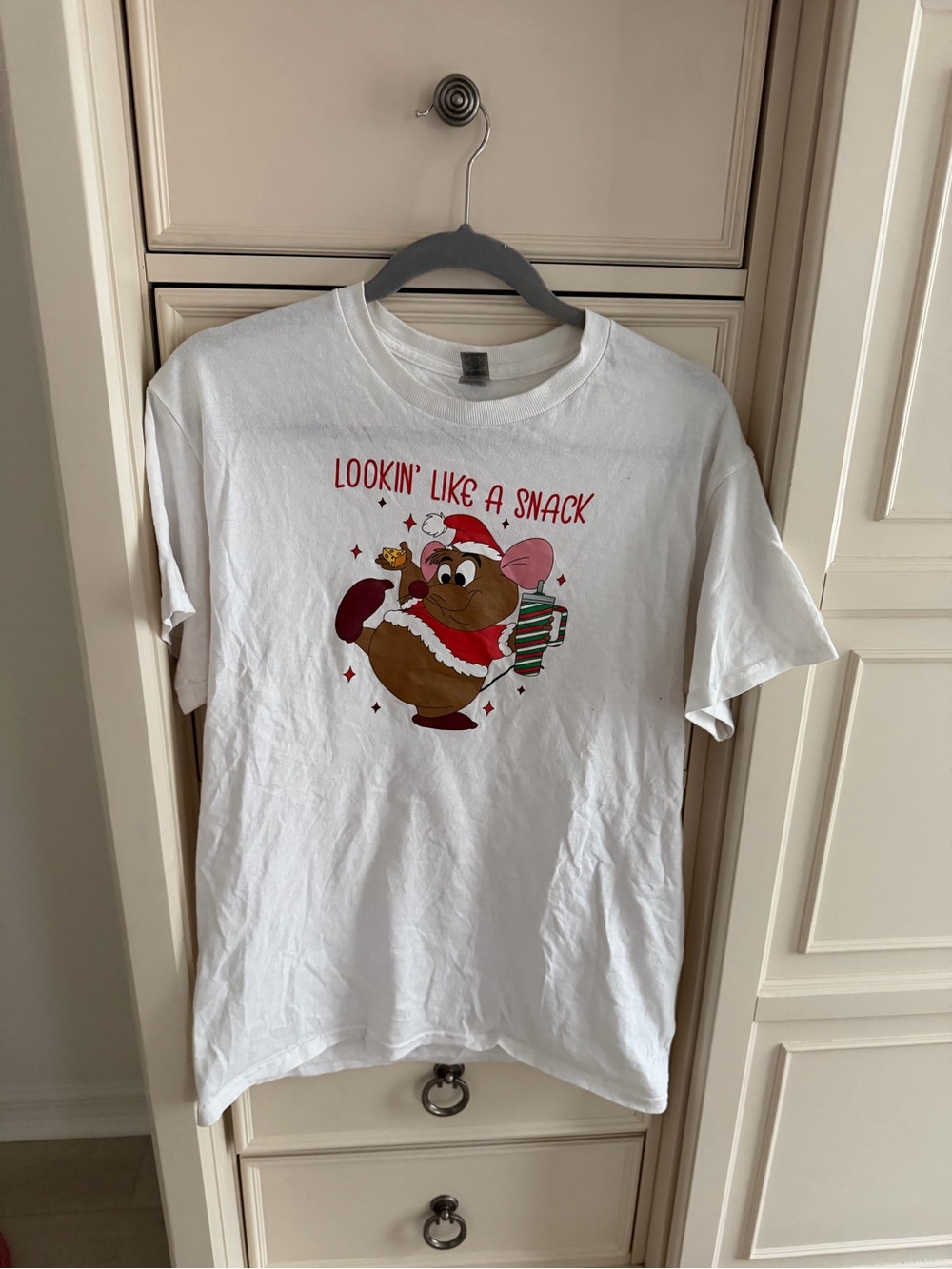 White Gildan Custom Graphic Tee "Lookin' Like A Snack"
